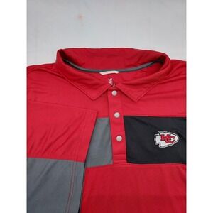 Kansas City Chiefs Cutter‎ & Buck Polo Shirt XXL Mens Red Gray